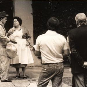 Chachita  Cantinflas on location for Barrendero El 1981