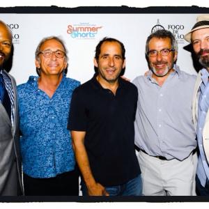Summer Shorts 2014 opening night with Cezar Wlliams, Fred Berner (Dir) Peter Jacobson, Warren Leight (pllaywright) and me