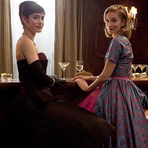 Still of Lizzy Caplan and Caitlin FitzGerald in Masters of Sex 2013