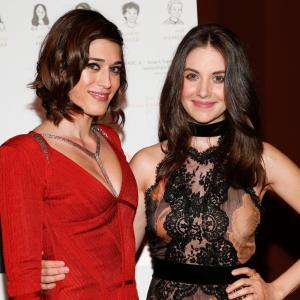 Lizzy Caplan and Alison Brie at event of Save the Date (2012)