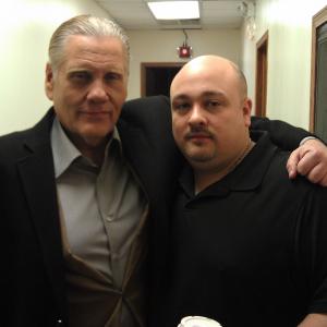 on set Mob Doctor with William Forsythe