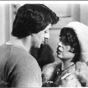 Still of Sylvester Stallone and Talia Shire in Rocky 1976