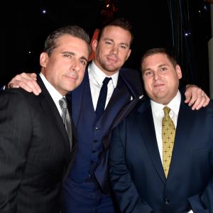 Steve Carell, Channing Tatum and Jonah Hill at event of Hollywood Film Awards (2014)
