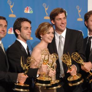 Steve Carell, Jenna Fischer, Rainn Wilson, John Krasinski and B.J. Novak at event of The Office (2005)