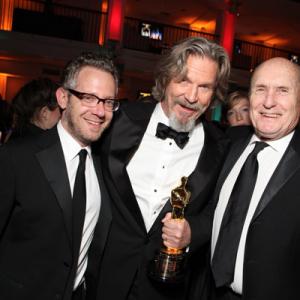 Jeff Bridges Robert Duvall and Rob Carliner at event of The 82nd Annual Academy Awards 2010