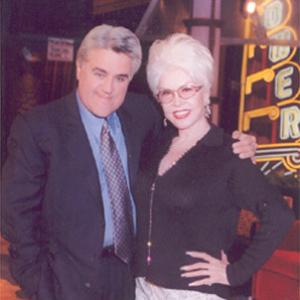JEANNE CARMEN & JAY LENO on the set of THE TONIGHT SHOW: Burbank, California