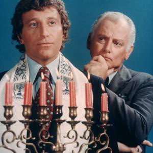 Art Carney and Bruce Solomon in Lanigans Rabbi 1976 NBC
