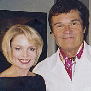 Backstage with co-star Fred Willard in 