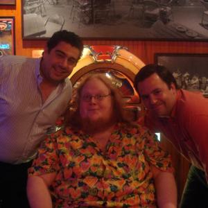 From left to right Alvaro Domingo producer Harry Knowles Aintitcool film critic and Salvador Carrasco writerdirector after a screening of The Other Conquest at the Alamo Drafthouse Cinema in Austin Texas 2007