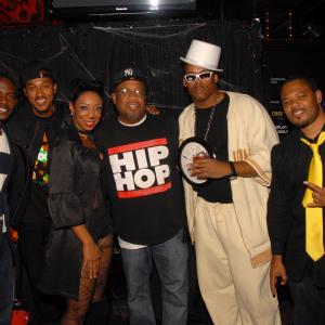 Actors' Keith Robinson, Wesley Jonathan, Entertainment Atty. Ms. Jalene Mack, Producer Bob Sumner, Director Greg Carter and Comedian Tre'Luv at Greg Carter's 2012 Reel Hot and Sexy Halloween Bash.