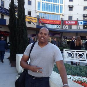 Producer Greg Carter putting in work at the 2012 American Film Market in Santa Monica.