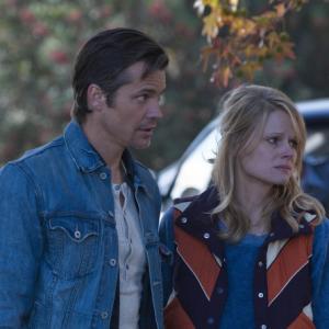 Still of Joelle Carter and Timothy Olyphant in Justified Blind Spot 2010