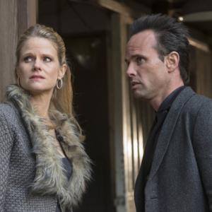 Still of Joelle Carter and Walton Goggins in Justified 2010