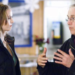 Erin Carufel and director Gregory Hoblit on the set of Untraceable