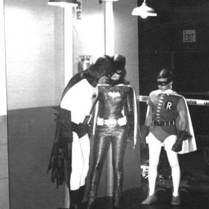 Still of Jack Brewer Erin Carufel and Jason Marsden on the set of Return To the Batcave