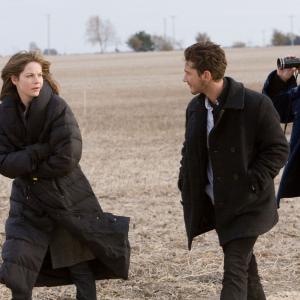 Still of D.J. Caruso, Shia LaBeouf and Michelle Monaghan in Eagle Eye (2008)