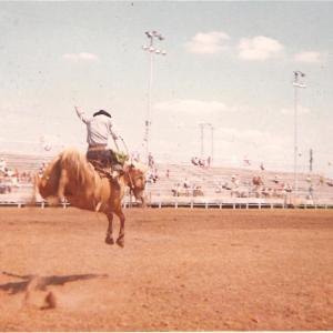 Loyd Catlett event Saddle Bronc 1971 Wichita Falls TX like a moth to a flame