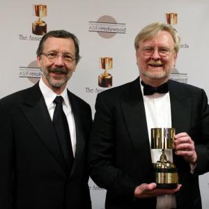 Presenter Ed Catmull with Ub Iwerks award recipient William T Reeves