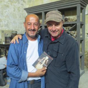 With Director Yves Simoneau on The Dovekeepers set