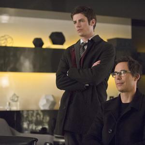 Still of Tom Cavanagh and Grant Gustin in The Flash (2014)