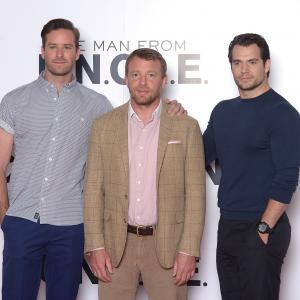 Guy Ritchie, Henry Cavill and Armie Hammer at event of Snipas is U.N.C.L.E. (2015)
