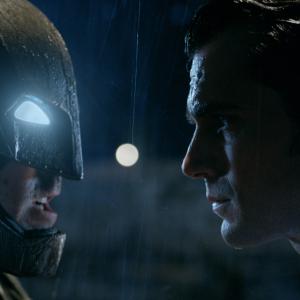 Still of Ben Affleck and Henry Cavill in Batman v Superman Dawn of Justice 2016