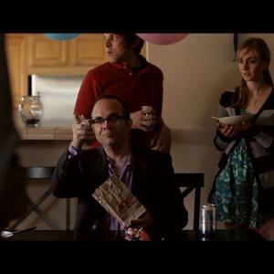Will Hines toasting a birthday wish to Michael Cera Bad Dads 2010 Directed by Derek Westerman