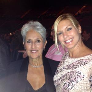 Joan Baez and LaReine Chabut at The NEW Forum Irving Azoff/Peter Grosslight Cancer Fundraiser