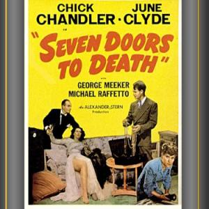 Rebel Randall Chick Chandler and June Clyde in Seven Doors to Death 1944