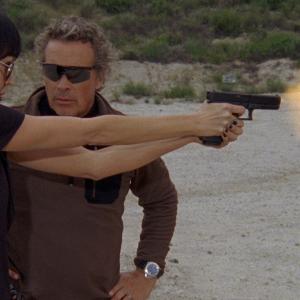 Rebekah Chaney and Scottie Reitz at the Los Angeles Shooting Range