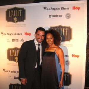Lia Chapman and Manny Perez at LALIFF opening night