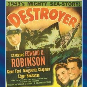 Edward G Robinson Glenn Ford and Marguerite Chapman in Destroyer 1943