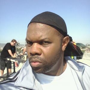 Antonio D Charity On the set of Sons Of Anarchy