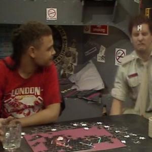 Still of Chris Barrie and Craig Charles in Red Dwarf 1988