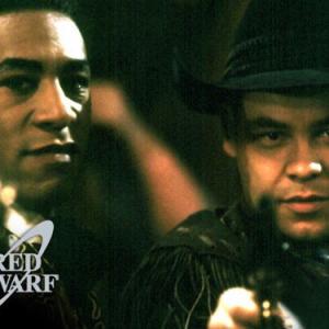 Craig Charles and Danny JohnJules in Red Dwarf 1988