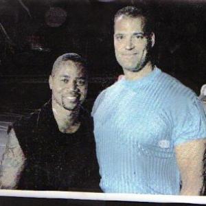 Jeff Chase as Sergie with Cuba Gooding Jr on the set of In the Shadows