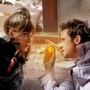 Still of Emmy Rossum and Justin Chatwin in Dragonball Evolution (2009)