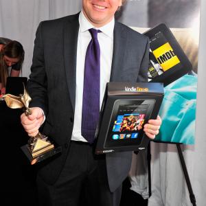 Stephen Chbosky poses in the Kindle Fire HD and IMDb Green Room during the 2013 Film Independent Spirit Awards at Santa Monica Beach on February 23 2013 in Santa Monica California