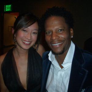 Camille Chen and D.L. Hughley at a Studio 60 On The Sunset Strip party.