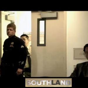 SOUTHLAND TNT L to R Michael Cudlitz Christopher Chen as Parole Board Member from Season 3 Episode 5  The Winds