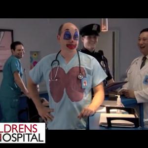 CHILDRENS HOSPITAL Adult Swim on Cartoon Network L to R Johnny Todd Rob Corddry Chris Burton Christopher Chen as Doctor from Season 3 Episode 10  Munch by Proxy