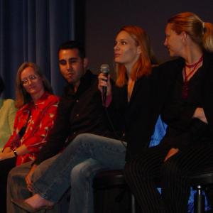 Carolyn Chiodini-Cable (and Amy pictured) on the Filmmakers Panel Discussion at the Madrid Theater, West Valley Indie film festival.