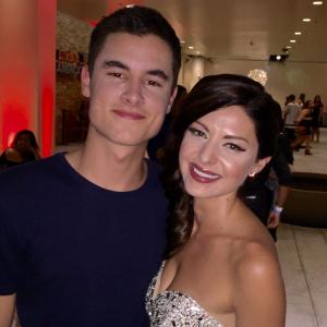 Angelica Chitwood at THE CHOSEN premier with CoStar and YouTube sensation Kian Lawley