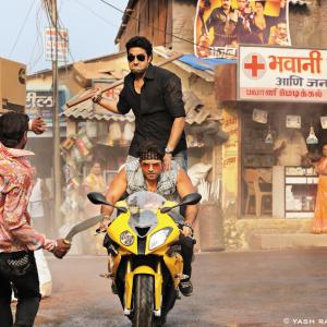 Still of Abhishek Bachchan and Uday Chopra in Dhoom3 2013
