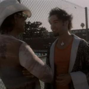 BoJesse Christopher as Steve Fisher right with Mickey Rourke left in the feature film Out In Fifty 1990s