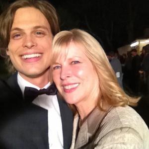 With Matthew Gray Gubler on the set of Criminal Minds