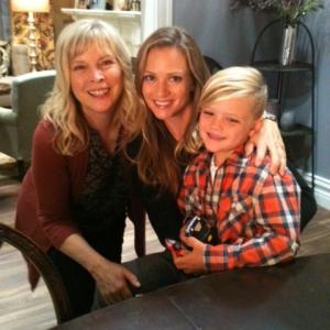 With A. J. Cook on the set of Criminal Minds