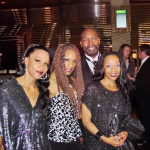 Red Carpet Event Premier Screening and VIP Party of AN EN VOGUE CHRISTMAS Nov 13 2014 at the Landmark Theatre in Los Angeles Watch us on Lifetime  Showcase! From left to right Cindy Herron Rhona Bennett Terry Ellis and Eugene Clark in back