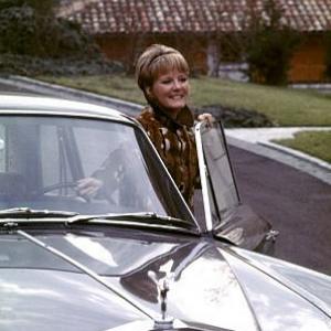 Petula Clark at home with her 1965 Rolls Royce