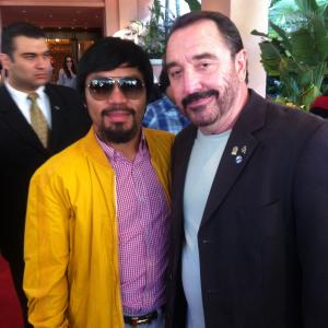 Manny Pacquiao, Logan Clarke at Beverly Hills Hotel